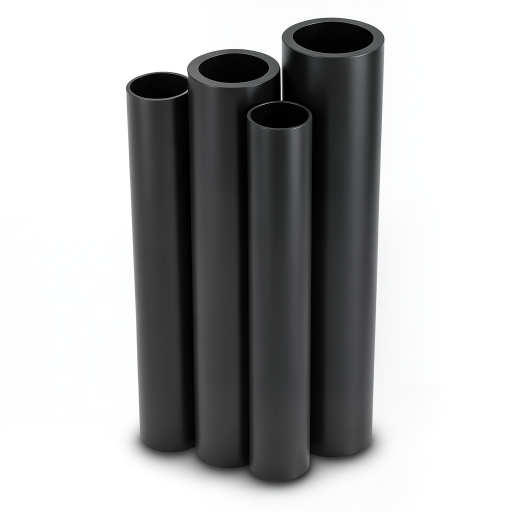 HDPE Pipes PE 63 Pressure 10 Bar Diameter 180 mm Thickness 16.4 mm Black