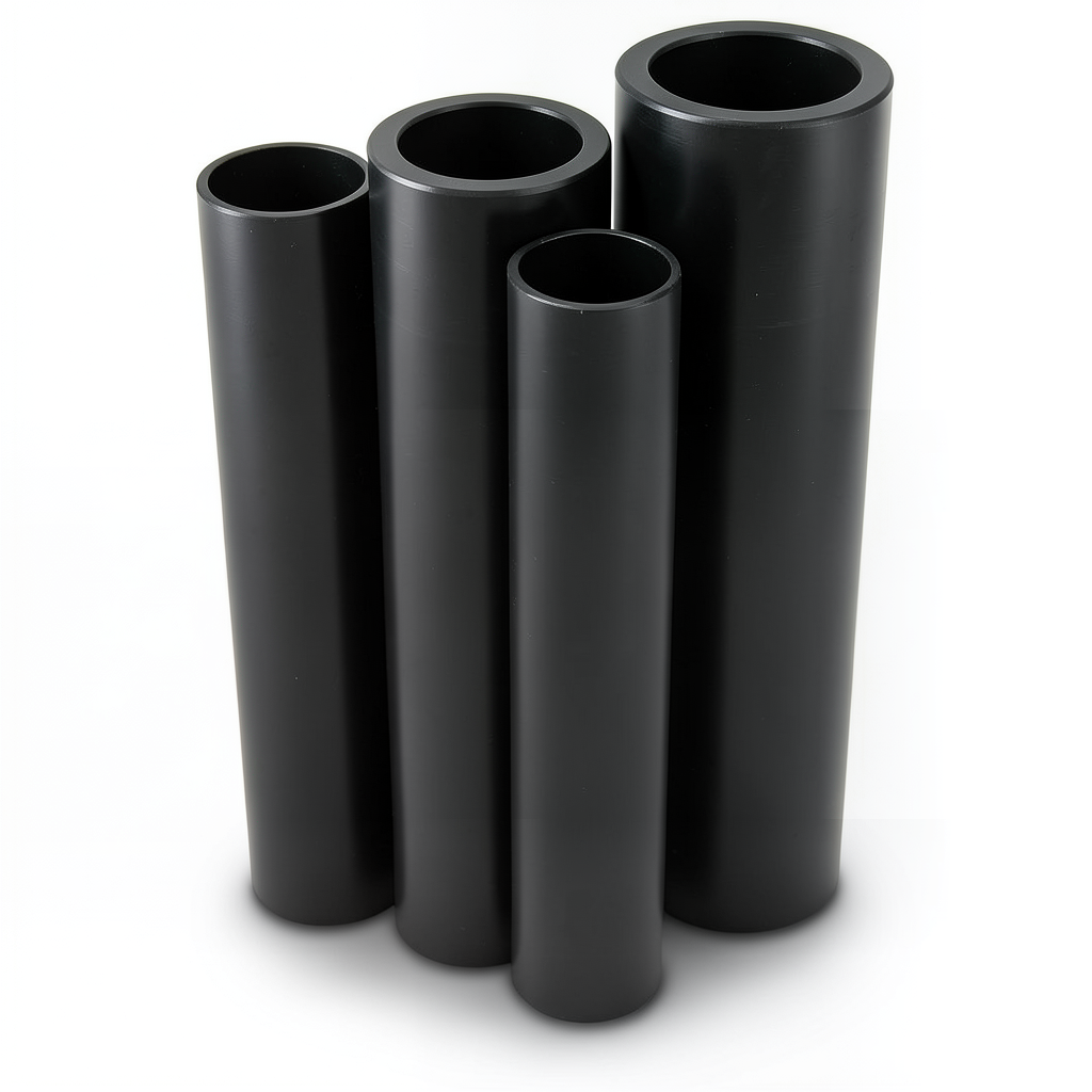 مواسير HDPE PE 63 ضغط 6 بار قطر 1000 مم سمك 56.7 مم لون أسود