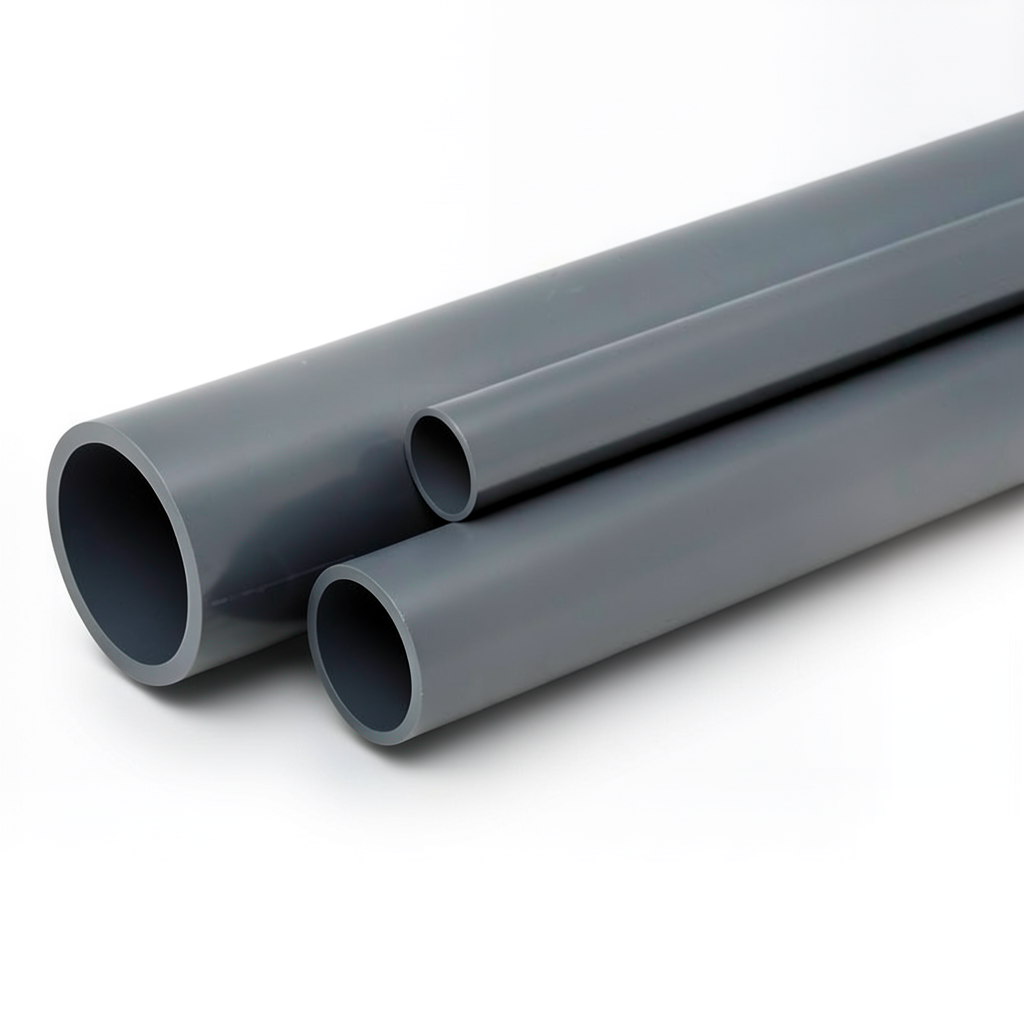 مواسير UPVC مقاس 3/8 إنش سمك 2.3 مم لون رمادي غامق