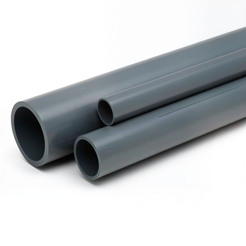 مواسير UPVC مقاس ½ إنش سمك 2.8 مم لون رمادي غامق