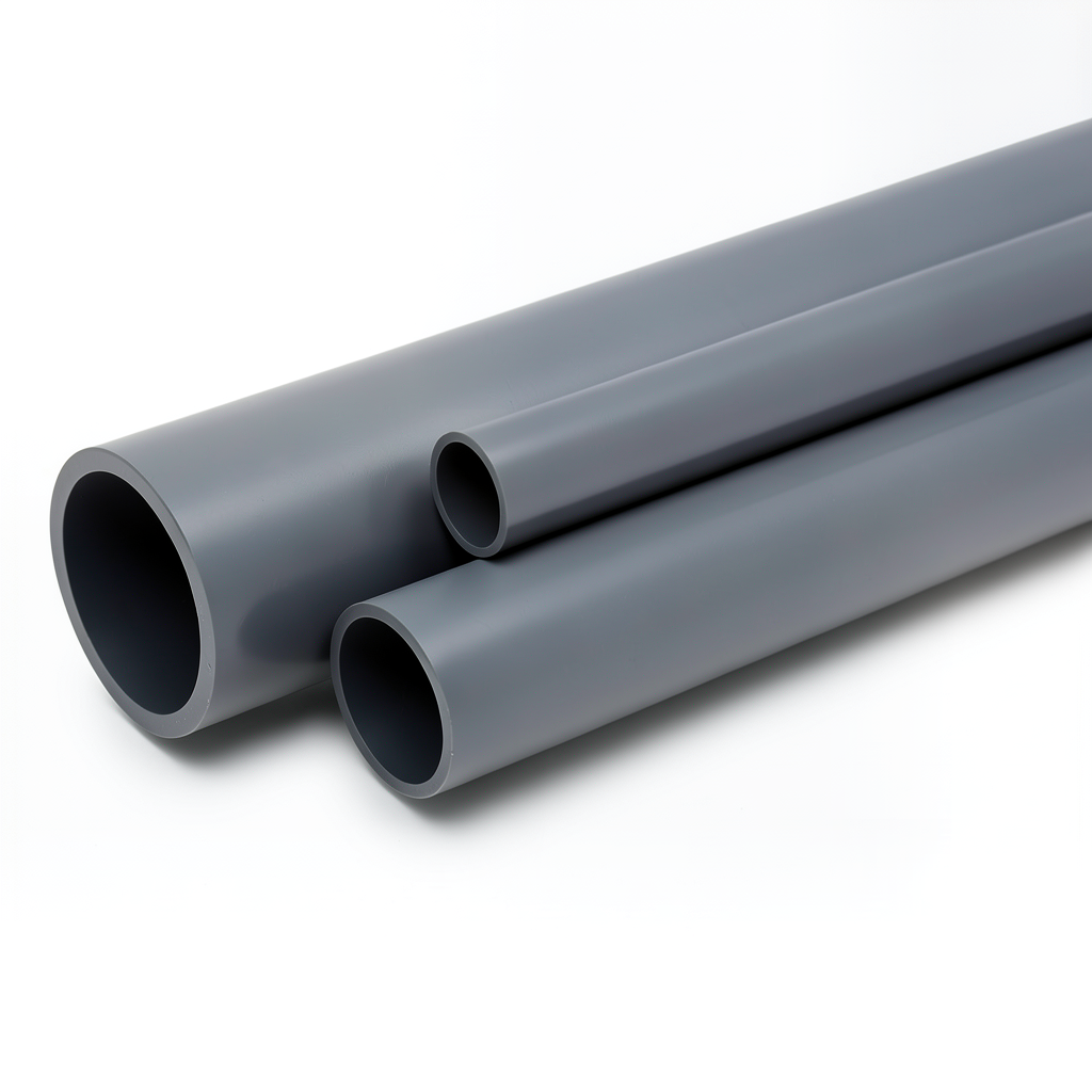 مواسير UPVC مقاس ¼ 1 إنش سمك 3.6 مم لون رمادي غامق