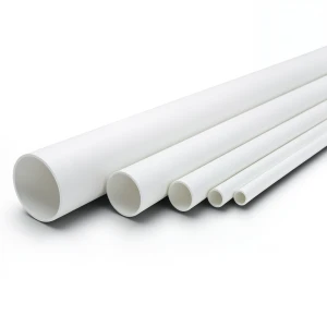 مواسير UPVC ضغط اسمي 11 بار مقاس 1 إنش سمك 1.52 مم لون أبيض
