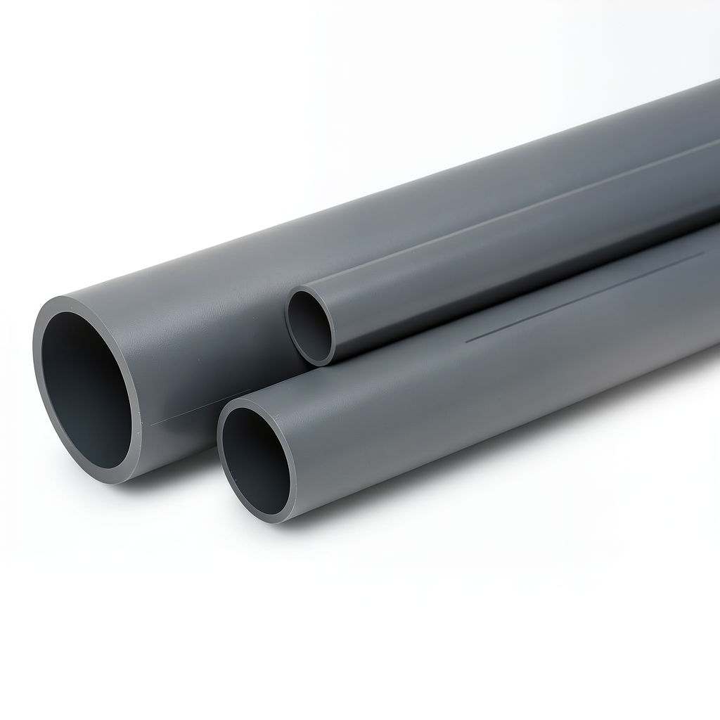مواسير UPVC مقاس 3/8 إنش، سمك 3.2 مم، لون رمادي غامق