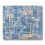 Italian Wall Covering Blue with Beige, 10m Length x 1.06m Width