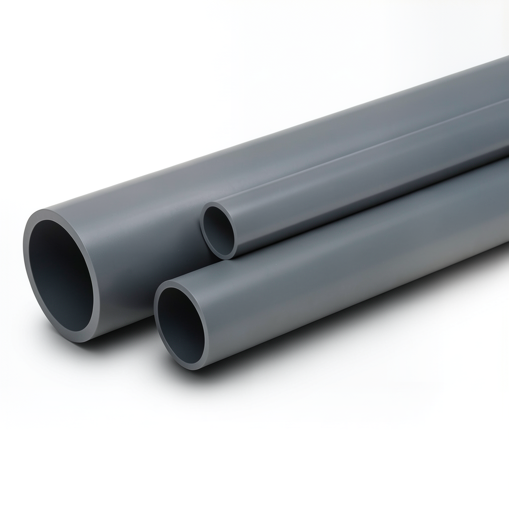 مواسير UPVC مقاس ¾ إنش سمك 3.9 مم لون رمادي غامق
