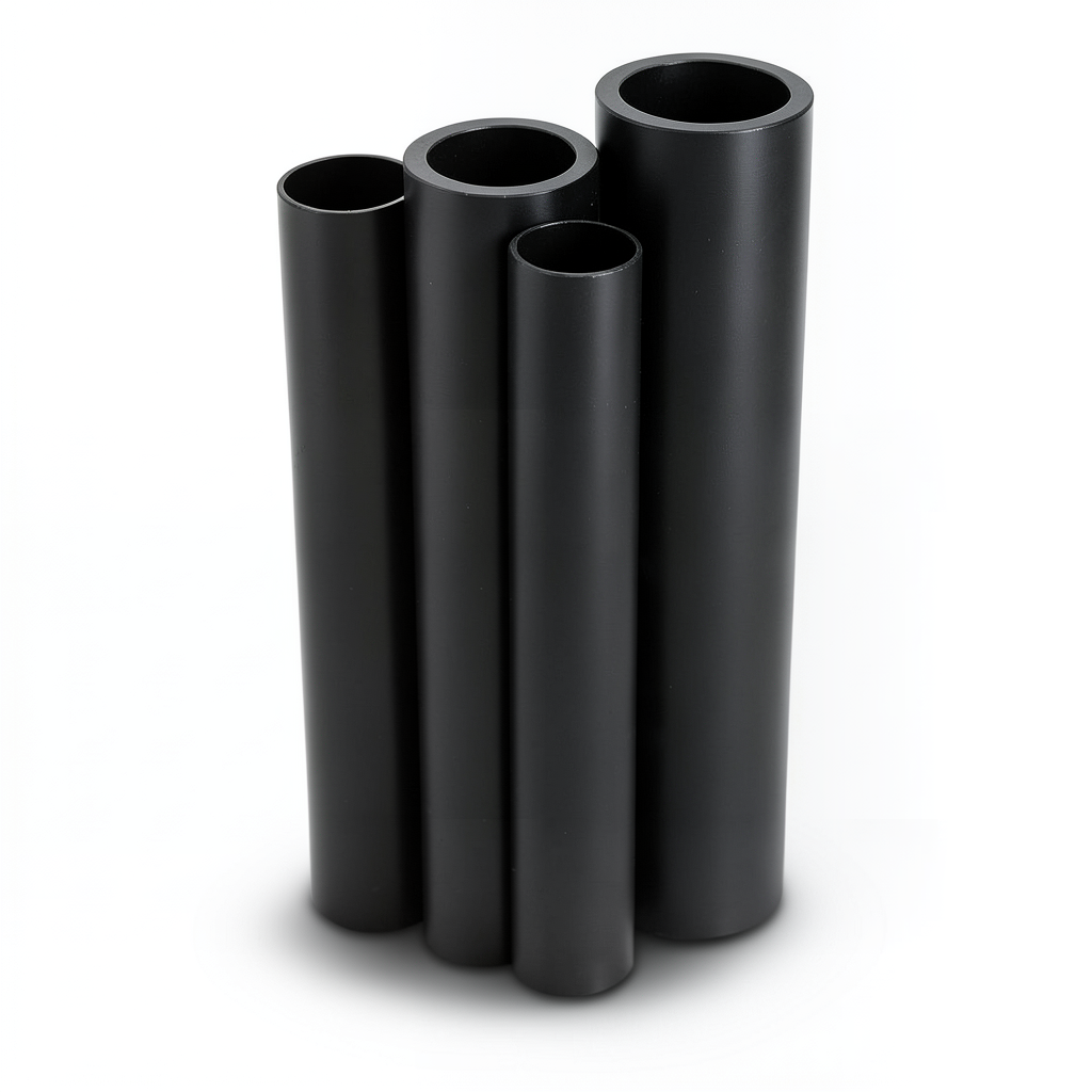 أنابيب HDPE PE 63 ضغط 10 بار قطر 160 مم سمك 14.6 مم لون أسود