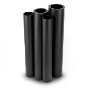 أنابيب HDPE PE 63 ضغط 10 بار قطر خارجي 200 مم سمك 18.2 مم لون أسود