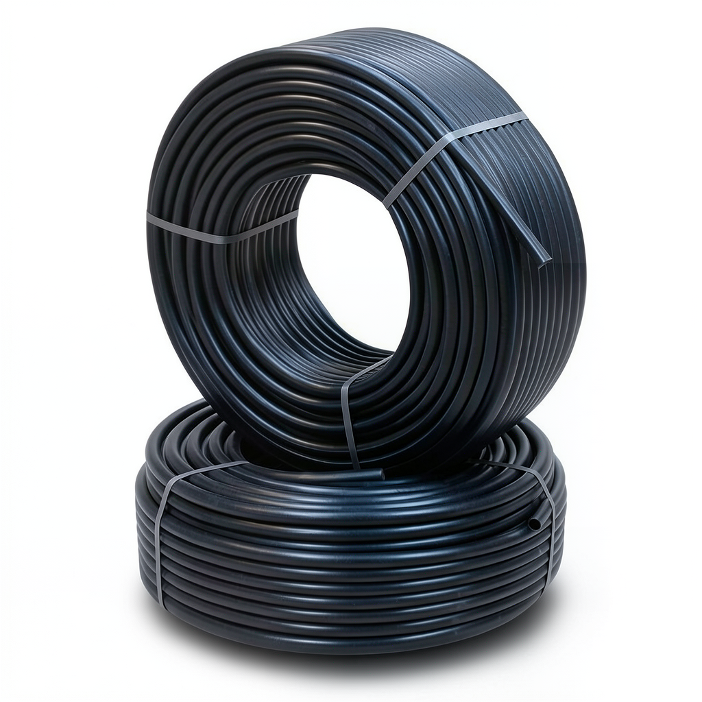 أنابيب HDPE PE 100 ضغط 16 بار قطر 90 مم سمك 8.2 مم لون أسود