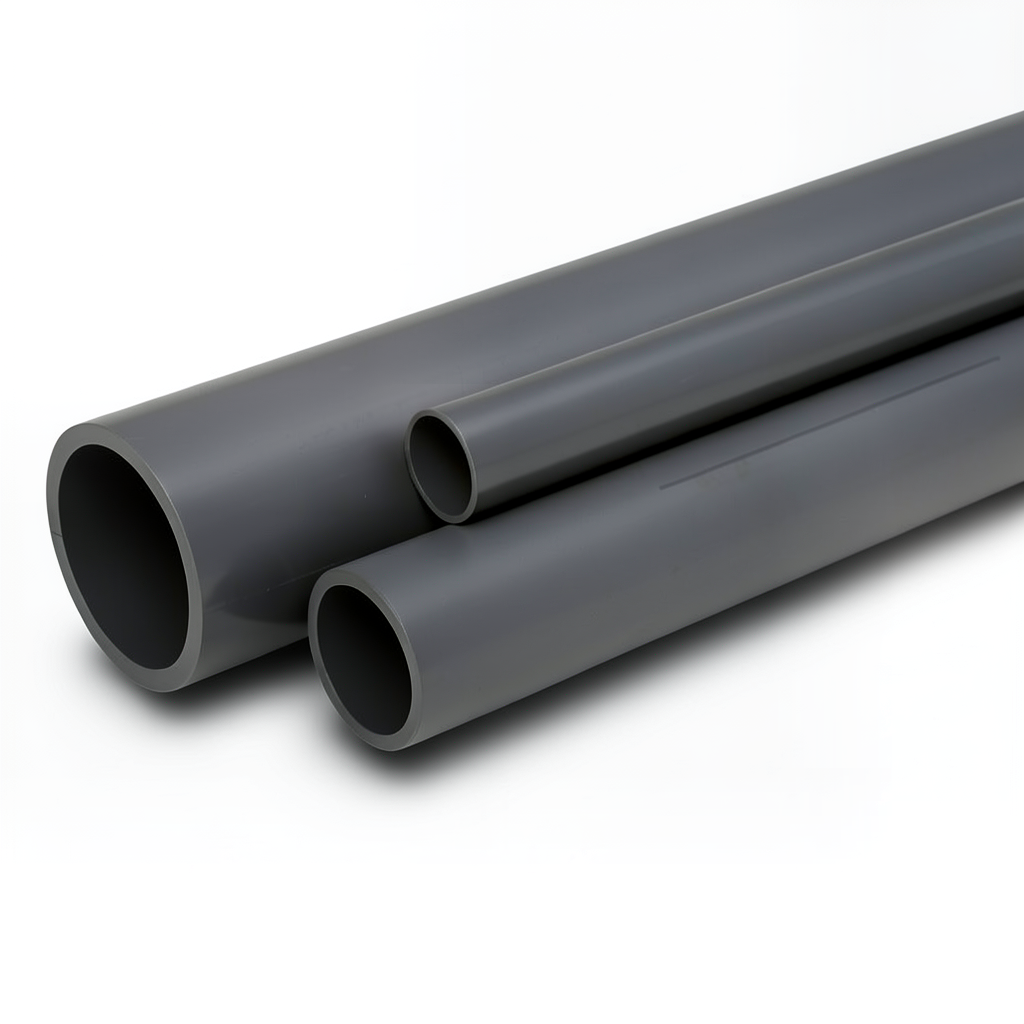 مواسير UPVC مقاس 3/8 إنش سمك 2.3 مم لون رمادي غامق