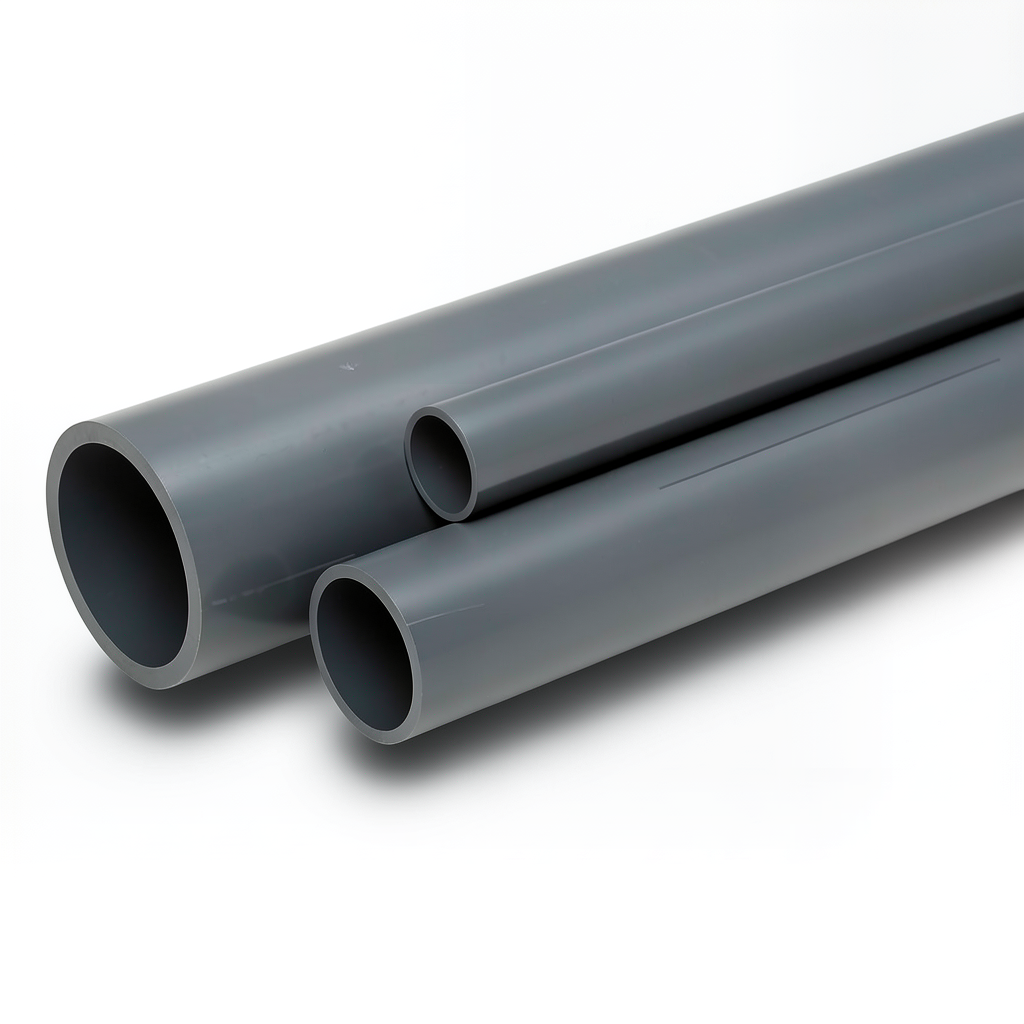 مواسير UPVC مقاس ¾ إنش سمك 2.9 مم لون رمادي غامق