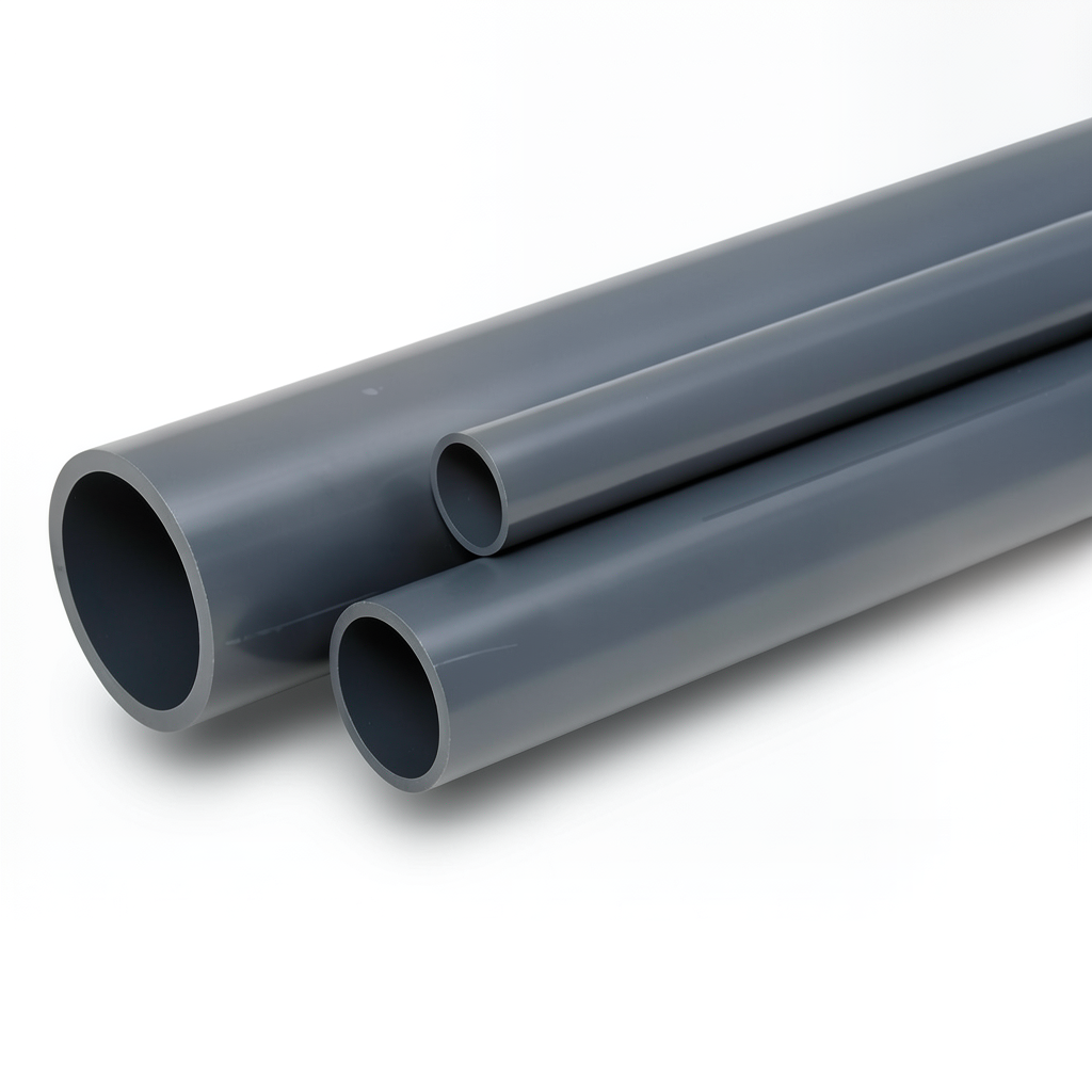 مواسير UPVC مقاس 3/8 إنش، سمك 3.2 مم، لون رمادي غامق