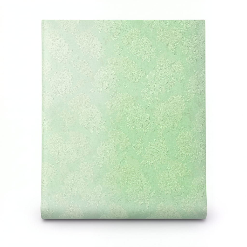 Italian Wallpaper 10m x 0.73m Light Green, Model 26095