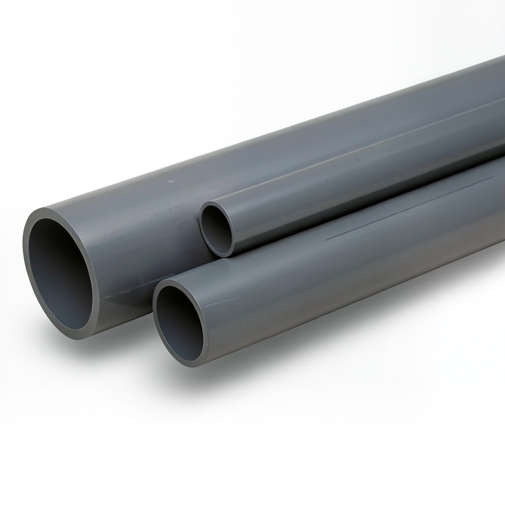 مواسير UPVC مقاس ½ إنش سمك 3.7 مم لون رمادي غامق