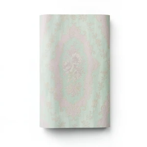 Italian Wall Decoration 10m x 0.73m Light Green with Pink, Model 27001