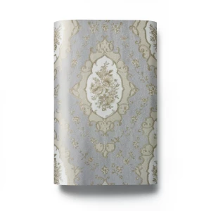 Italian Wallpaper Gray with Beige, 10m Length, 0.73m Width, Model 27008