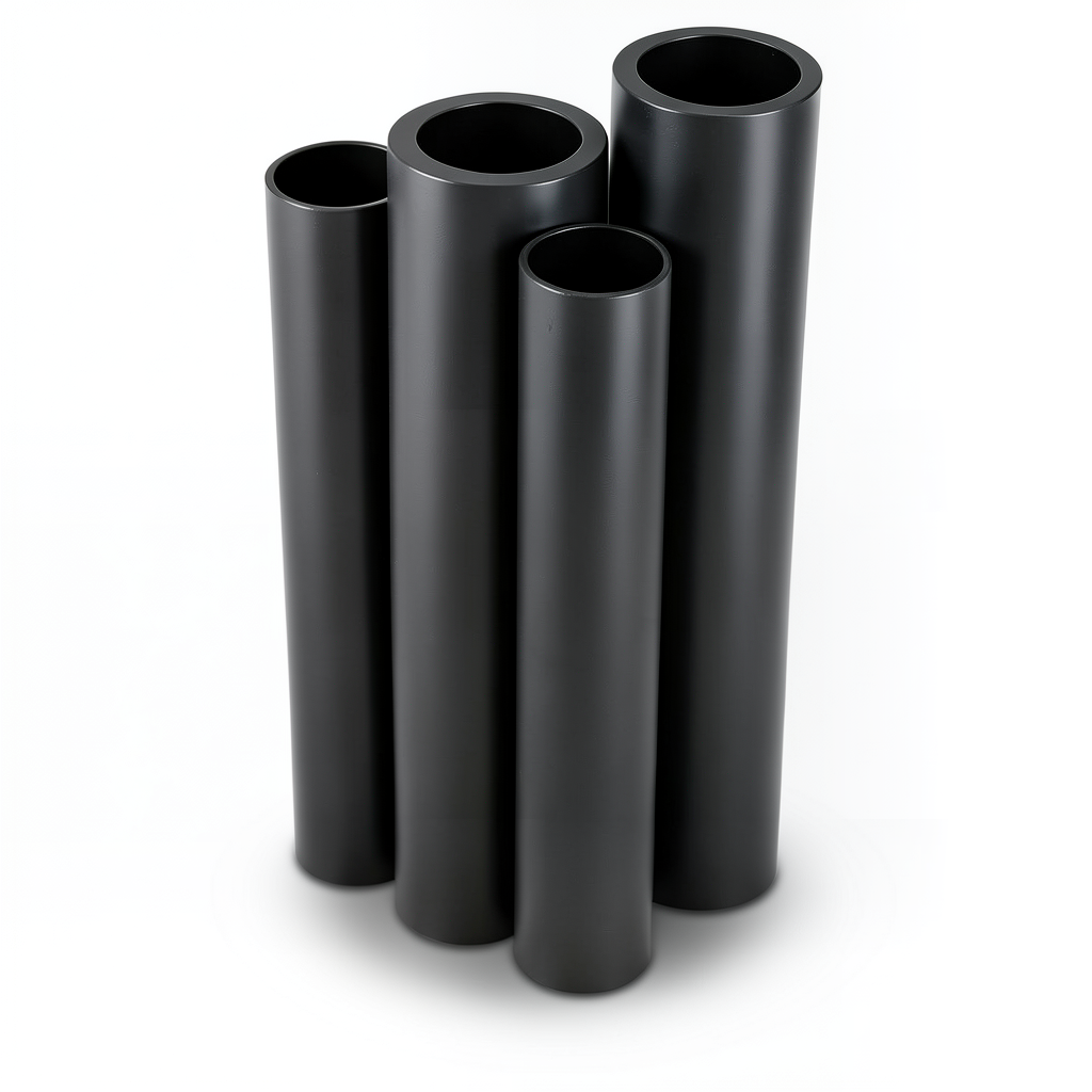 أنابيب HDPE الراجحي PE 63 ضغط 10 بار قطر 225 مم سمك 20.5 مم أسود