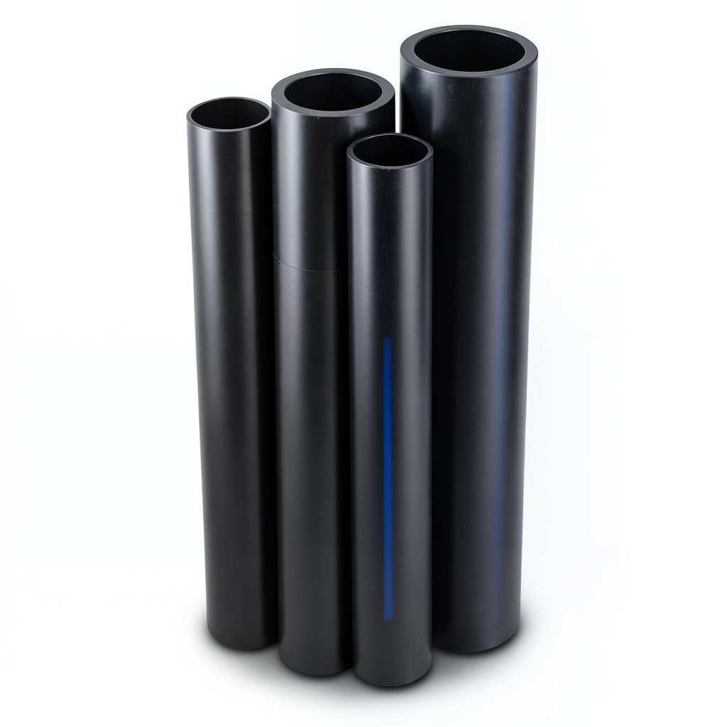 HDPE Pipes PE 63 Pressure 10 Bar Outside Diameter 280 mm Thickness 25.4 mm Black