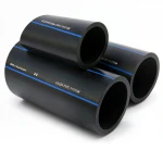 مواسير HDPE من انظمة الأنابيب PE 100 ضغط 10 بار قطر خارجي 450 مم سمك 26.7 مم لون اسود