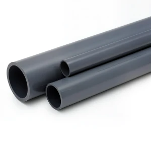 مواسير UPVC ضغط اسمي 15 بار مقاس 1 إنش سمك 2.2 مم لون رمادي غامق