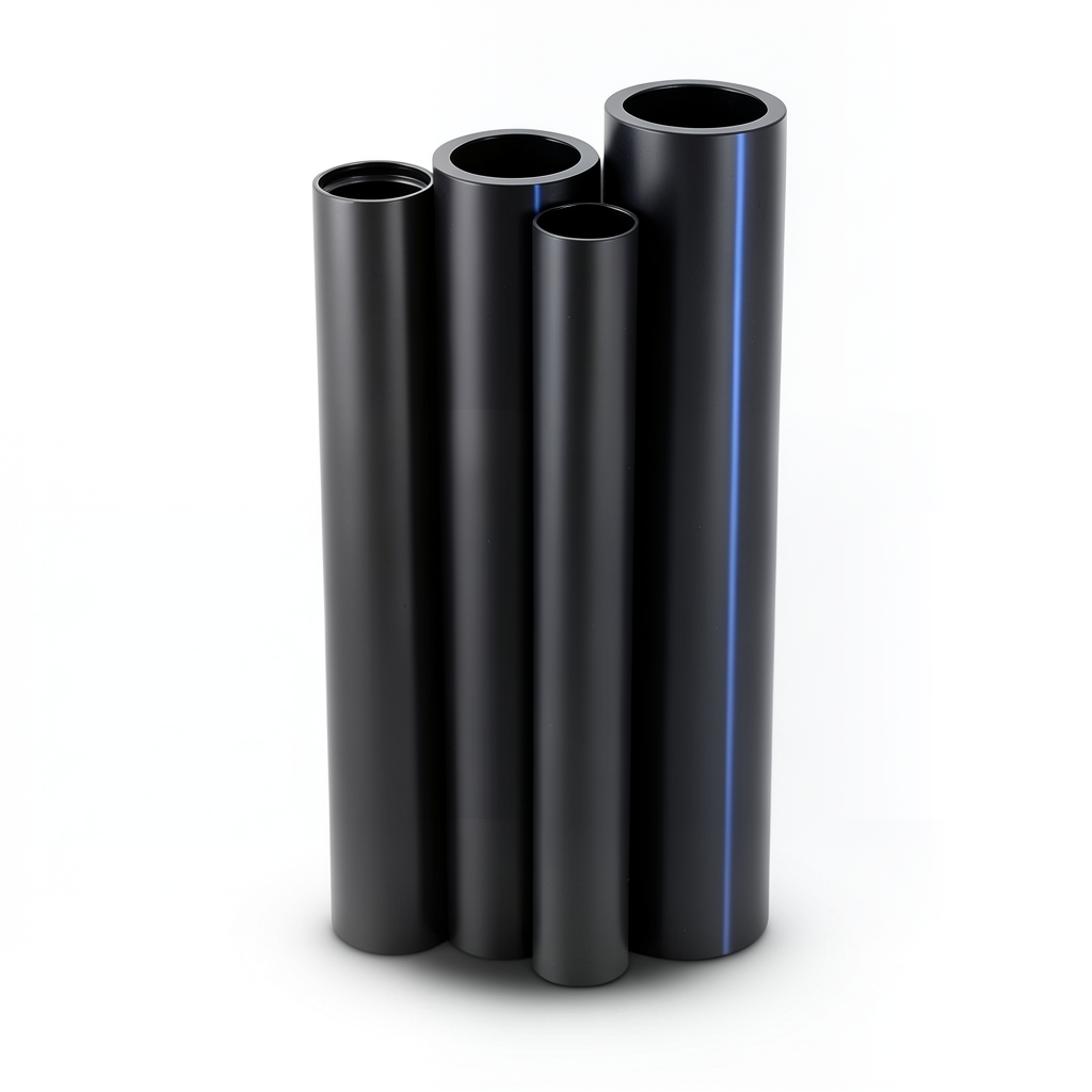 أنابيب HDPE PE 63 ضغط 10 بار قطر 315 مم سمك 28.6 مم لون أسود