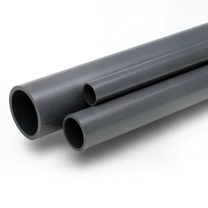 مواسير UPVC ضغط 15 بار مقاس ¼ 1 إنش سمك 2.7 مم لون رمادي غامق
