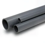 مواسير UPVC ضغط 15 بار مقاس ½ 1 إنش سمك 3.1 مم لون رمادي غامق