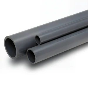 مواسير UPVC ضغط 15 بار مقاس ½ 1 إنش سمك 3.1 مم لون رمادي غامق