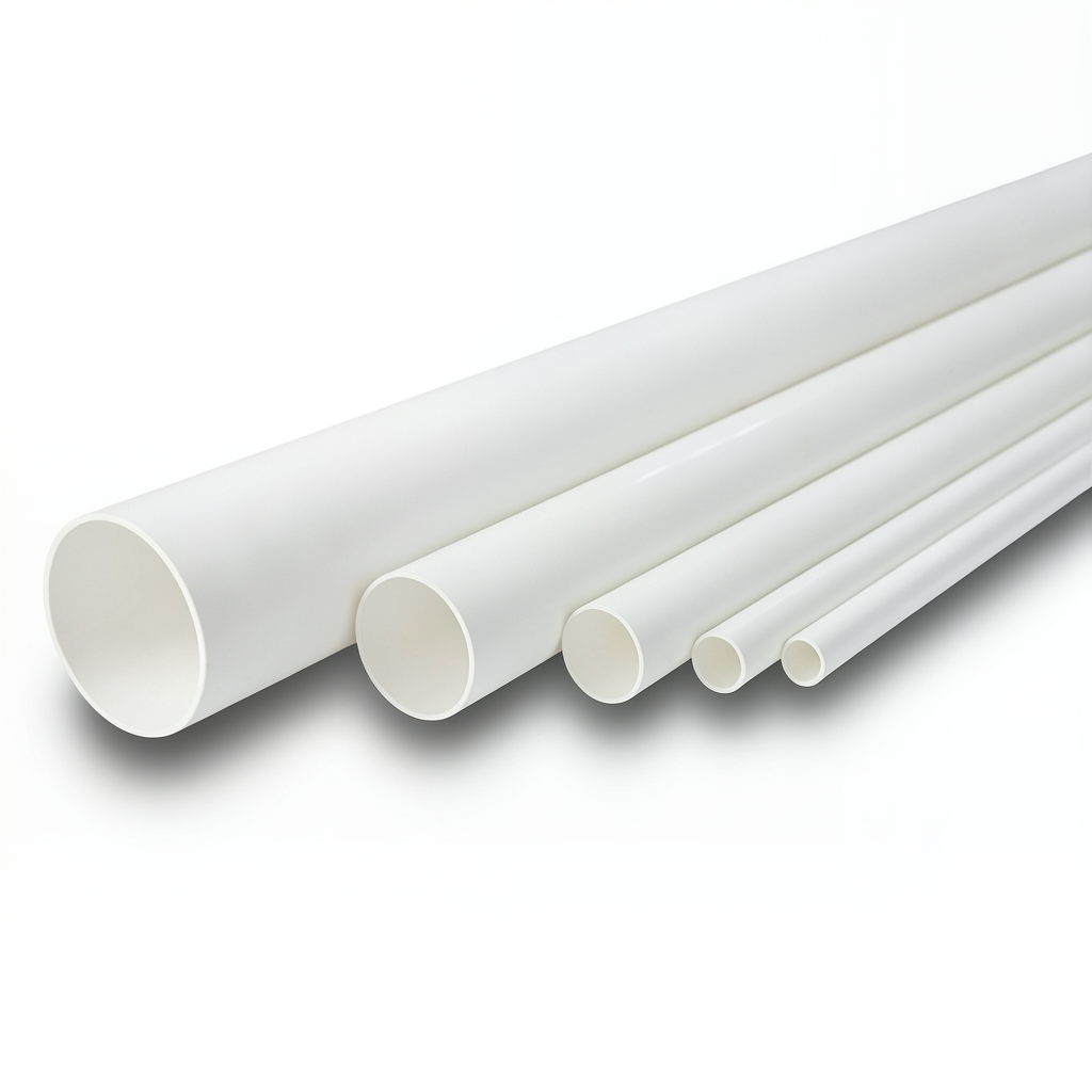 مواسير UPVC ضغط اسمي 13.8 بار مقاس 3/4 إنش قطر خارجي، سمك 1.52 مم أبيض