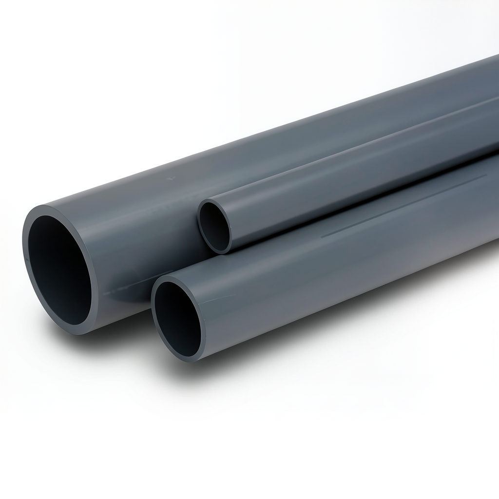 مواسير UPVC مقاس 3/8 إنش سمك 2.3 مم لون رمادي غامق