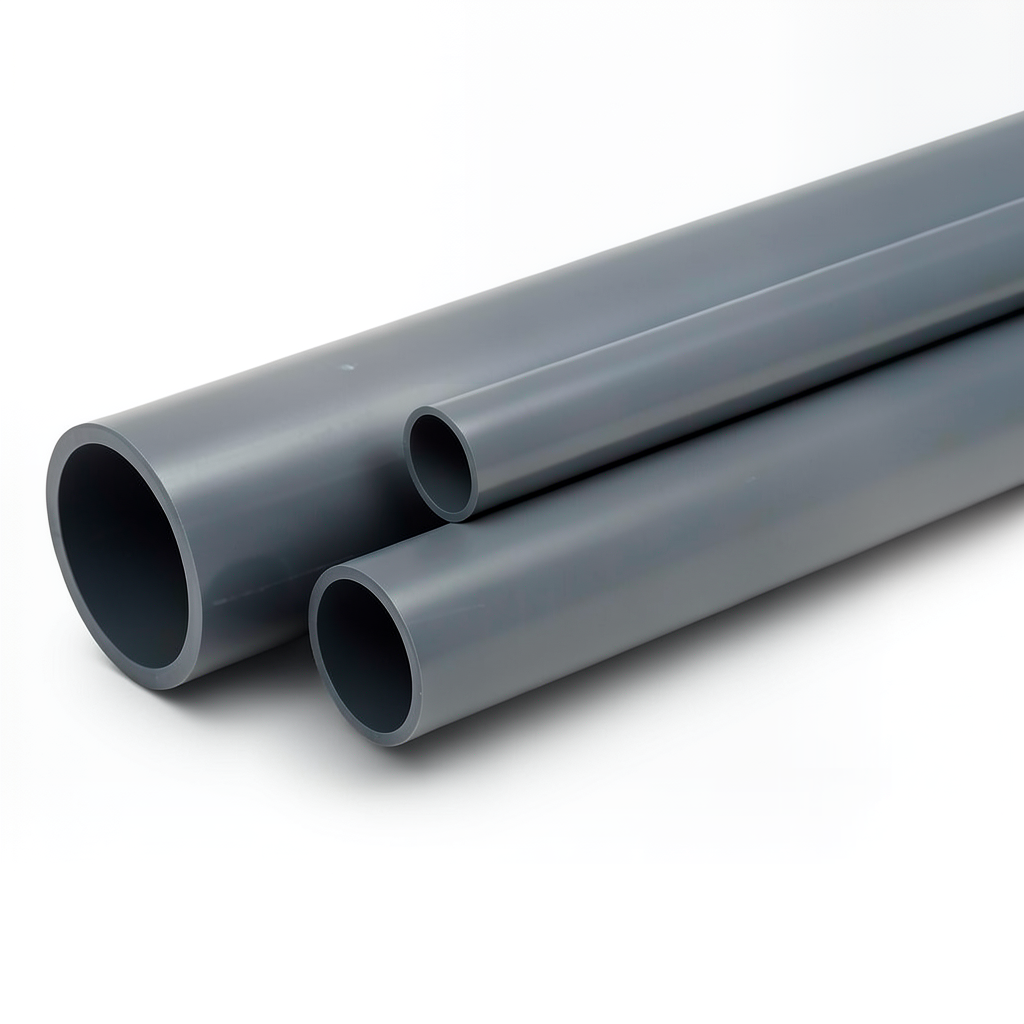 مواسير UPVC مقاس ½ إنش سمك 2.8 مم لون رمادي غامق