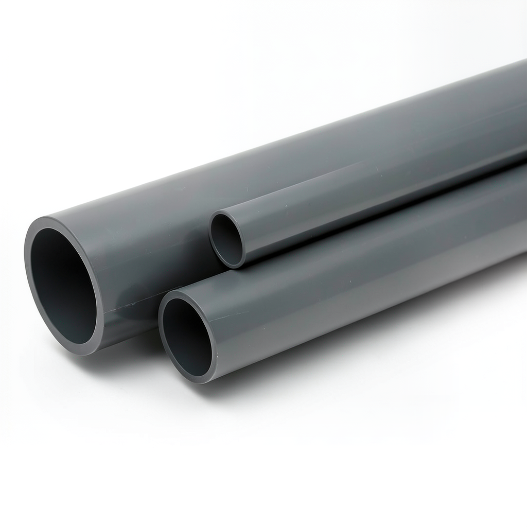 مواسير UPVC مقاس ¼ 1 إنش سمك 3.6 مم لون رمادي غامق