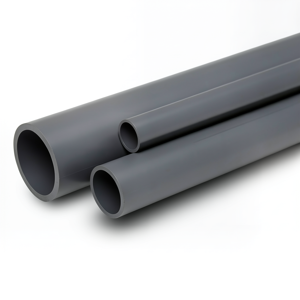 مواسير UPVC مقاس 3/8 إنش، سمك 3.2 مم، لون رمادي غامق