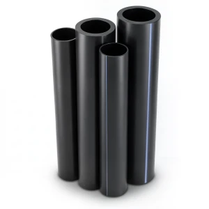 مواسير HDPE بولي ايثيلين عالي الكثافة PE 63 ضغط 10 بار قطر خارجي 630 مم سمك 57.2 مم لون أسود