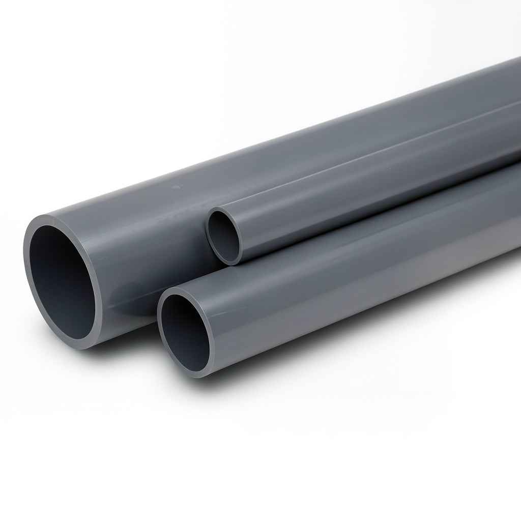 مواسير UPVC مقاس ½ إنش سمك 3.7 مم لون رمادي غامق