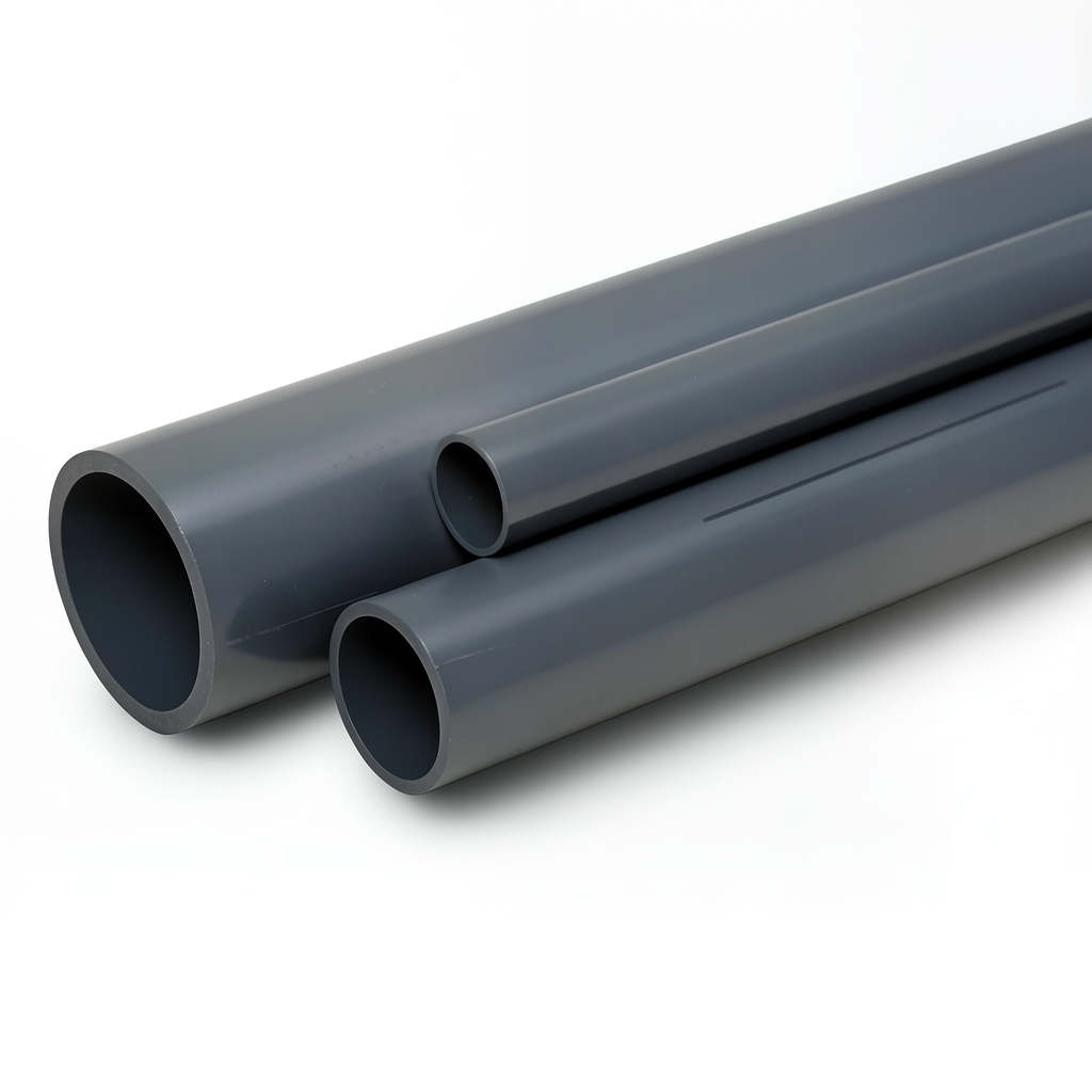 مواسير UPVC مقاس 2 إنش سمك 5.5 مم لون رمادي غامق