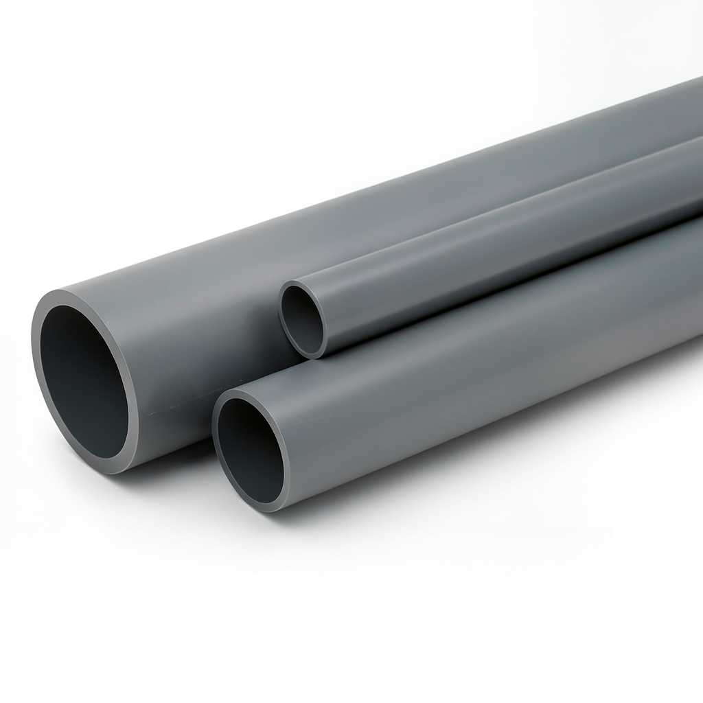مواسير UPVC مقاس ¾ إنش سمك 3.9 مم لون رمادي غامق
