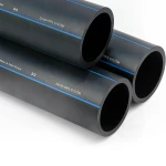 أنابيب HDPE السعودي PE 100 ضغط 6 بار قطر خارجي 400 مم سمك 15.3 مم لون اسود