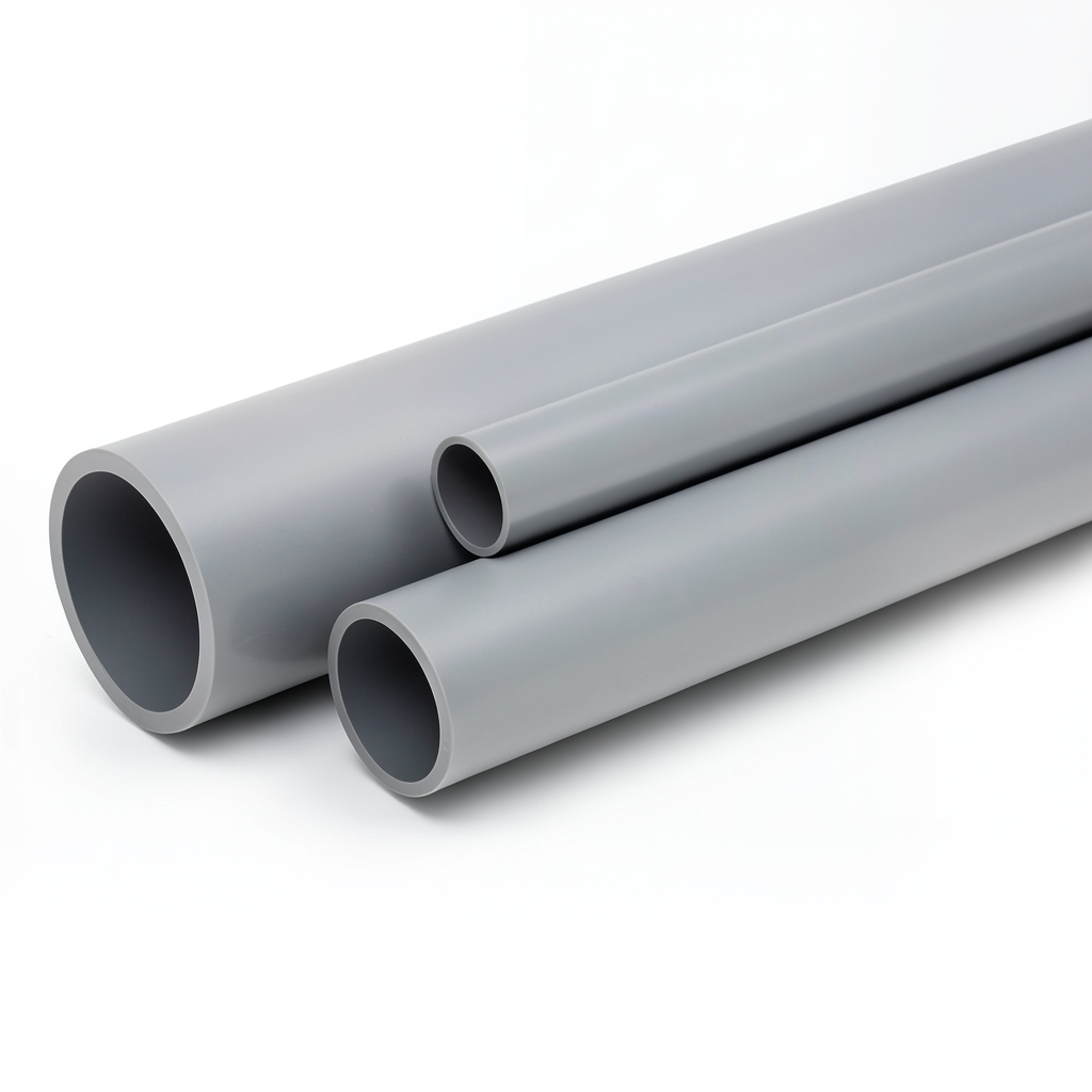 مواسير UPVC مقاس 2 إنش سمك 1.8 مم لون رمادي متينة لإمدادات المياه