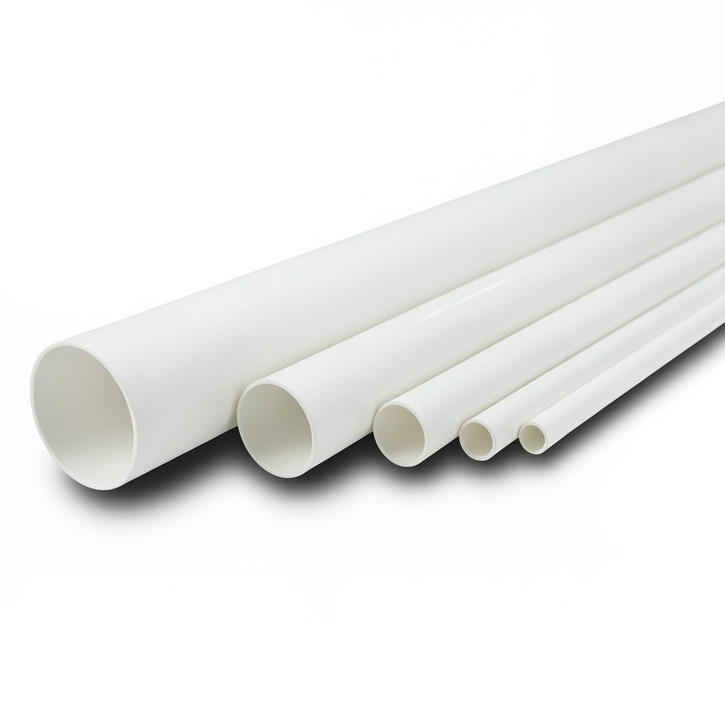 مواسير UPVC ضغط اسمي 17.2 بار قطر خارجي 1 إنش سمك 1.96 مم لون أبيض