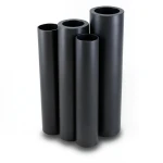 أنابيب HDPE PE 63 ضغط 10 بار قطر خارجي 200 مم سمك 18.2 مم لون أسود