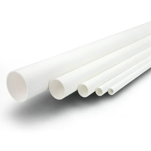مواسير UPVC ضغط 21.7 بار مقاس 1 إنش سمك 2.46 مم لون أبيض