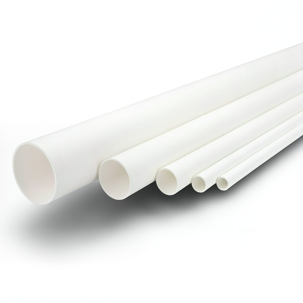 UPVC Pipes Nominal Pressure 21.7 Bar 1 inch Diameter 2.46 mm Thickness White