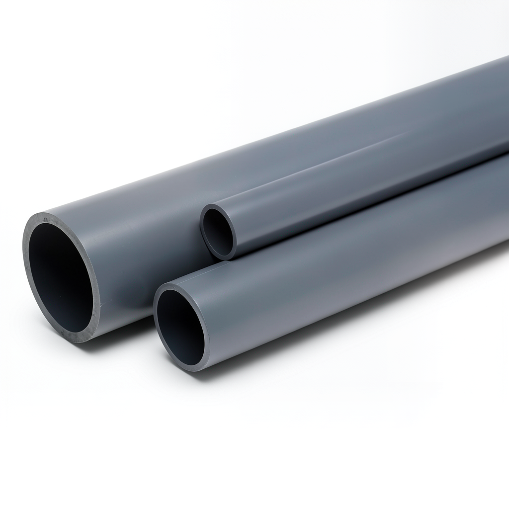 UPVC Pipes Nominal Pressure 9 Bar Size 2 1/2 inch Thickness 3 mm Dark Gray