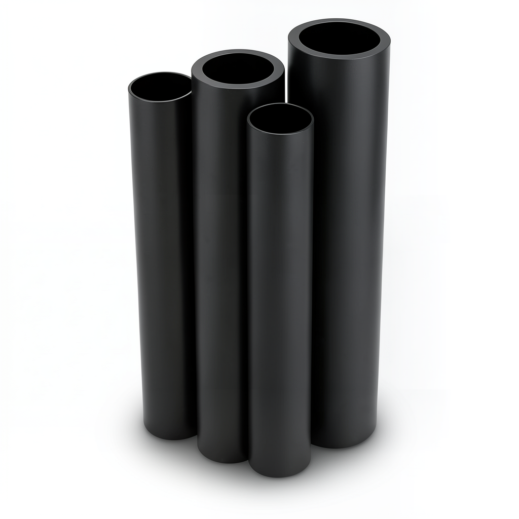 أنابيب HDPE PE 63 ضغط 10 بار قطر خارجي 280 مم سمك 25.4 مم أسود