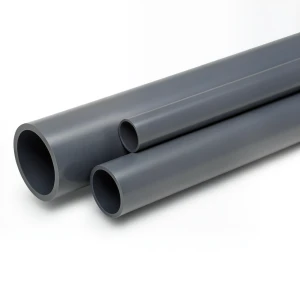 مواسير UPVC ضغط اسمي 9 بار مقاس 3 إنش سمك 3.5 مم لون رمادي غامق