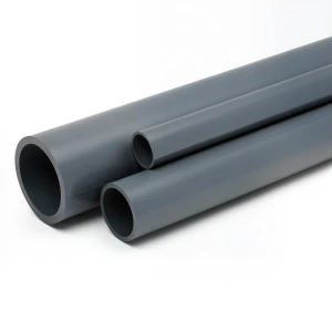 مواسير UPVC ضغط اسمي 12 بار مقاس 3 إنش سمك 4.6 مم لون رمادي غامق