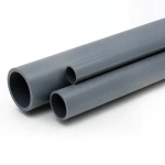 UPVC Pipes 3 Inch Size 15 Bar Pressure 5.7 mm Thickness Dark Gray