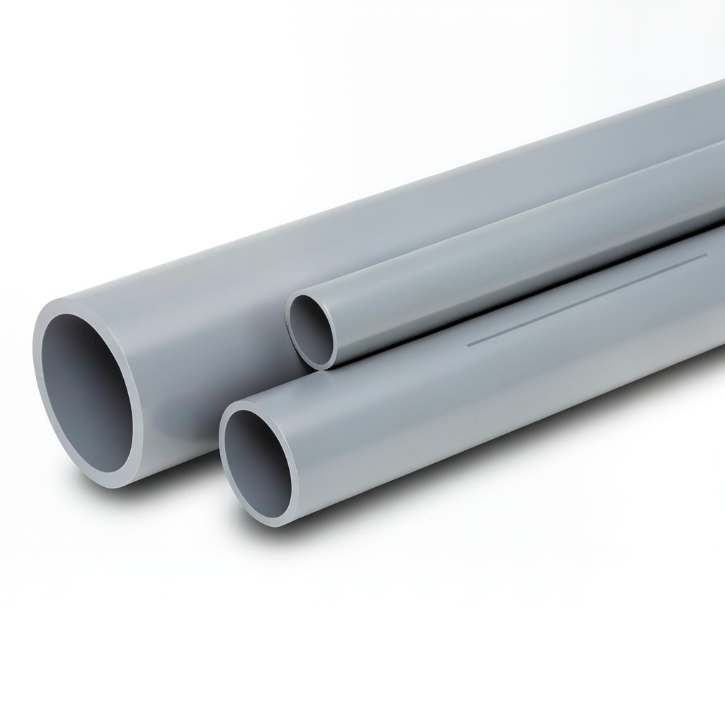 مواسير UPVC مقاس 3 إنش سمك 1.8 مم لون رمادي