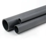 مواسير UPVC ضغط 6 بار مقاس 4 إنش سمك 3.4 مم لون رمادي غامق