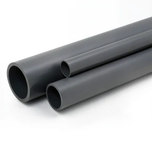 مواسير UPVC ضغط 6 بار مقاس 4 إنش سمك 3.4 مم لون رمادي غامق